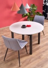 Design Plus Studio Kuchni & Salon Meblowy | RINGO stół kolor blat kaszmir, nogi - czarny (102-142x102x76 cm) (2p1szt) | 5905248137363