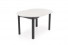Design Plus Studio Kuchni & Salon Meblowy | RINGO stół kolor blat kaszmir, nogi - czarny (102-142x102x76 cm) (2p1szt) | 5905248137363