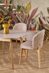 Design Plus Studio Kuchni & Salon Meblowy | RUBEN stół kolor blat - kaszmir, nogi - naturalny (102-142x102x75 cm) (2p1szt) | 5905248137370