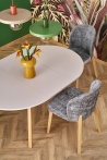 Design Plus Studio Kuchni & Salon Meblowy | RUBEN stół kolor blat - kaszmir, nogi - naturalny (102-142x102x75 cm) (2p1szt) | 5905248137370