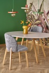 Design Plus Studio Kuchni & Salon Meblowy | RUBEN stół kolor blat - kaszmir, nogi - naturalny (102-142x102x75 cm) (2p1szt) | 5905248137370