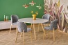 Design Plus Studio Kuchni & Salon Meblowy | RUBEN stół kolor blat - kaszmir, nogi - naturalny (102-142x102x75 cm) (2p1szt) | 5905248137370