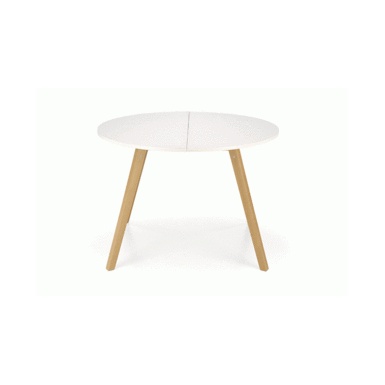 Design Plus Studio Kuchni & Salon Meblowy | RUBEN stół kolor blat - kaszmir, nogi - naturalny (102-142x102x75 cm) (2p1szt) | 5905248137370