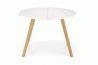 Design Plus Studio Kuchni & Salon Meblowy | RUBEN stół kolor blat - kaszmir, nogi - naturalny (102-142x102x75 cm) (2p1szt) | 5905248137370