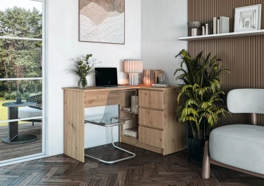 Design Plus Studio Kuchni & Salon Meblowy | BEGA biurko, dąb artisan (2p1szt) | 5905248137424