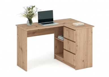 Design Plus Studio Kuchni & Salon Meblowy | BEGA biurko, dąb artisan (2p1szt) | 5905248137424