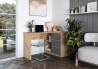 Design Plus Studio Kuchni & Salon Meblowy | BEGA biurko, dąb artisan / grafitowy (2p1szt) | 5905248137431