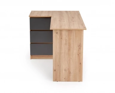 Design Plus Studio Kuchni & Salon Meblowy | BEGA biurko, dąb artisan / grafitowy (2p1szt) | 5905248137431