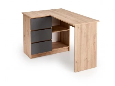 Design Plus Studio Kuchni & Salon Meblowy | BEGA biurko, dąb artisan / grafitowy (2p1szt) | 5905248137431