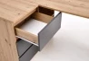 Design Plus Studio Kuchni & Salon Meblowy | BEGA biurko, dąb artisan / grafitowy (2p1szt) | 5905248137431