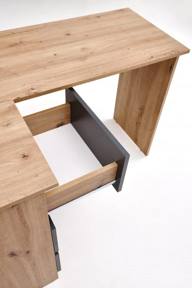 Design Plus Studio Kuchni & Salon Meblowy | BEGA biurko, dąb artisan / grafitowy (2p1szt) | 5905248137431