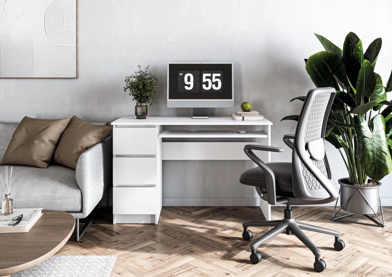 Design Plus Studio Kuchni & Salon Meblowy | CINO biurko, biały (2p1szt) | 5905248137448