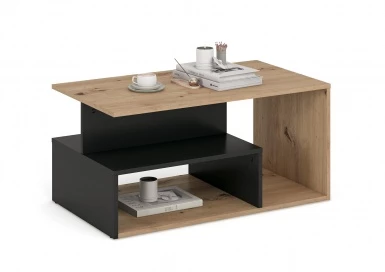 Design Plus Studio Kuchni & Salon Meblowy | IVA ława, dąb artisan / czarny (1p1szt) | 5905248137578