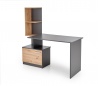 Design Plus Studio Kuchni & Salon Meblowy | MISO biurko, grafitowy / dąb artisan (2p1szt) | 5905248137486