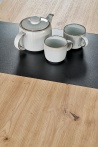 Design Plus Studio Kuchni & Salon Meblowy | WILSON stół rozkładany, blat - dąb artisan / czarny, nogi - dąb artisan / czarny (2p1szt) | 5905248137868