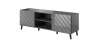 Design Plus Studio Kuchni & Salon Meblowy | ABETO szafka RTV 150 grafit mat/ grafit połysk | 2010001187271