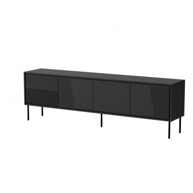 Design Plus Studio Kuchni & Salon Meblowy | ABI szafka RTV czarny mat/ czarny mat | 2010001199144