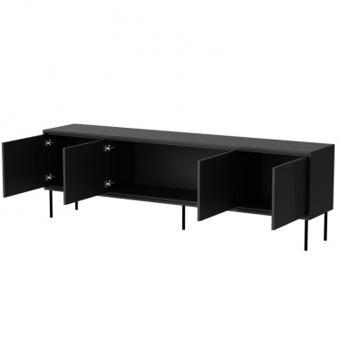 Design Plus Studio Kuchni & Salon Meblowy | ABI szafka RTV czarny mat/ czarny mat | 2010001199144