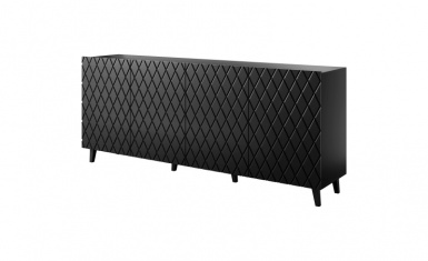 Design Plus Studio Kuchni & Salon Meblowy | ASTI komoda czarny mat/ czarny mat | 2010001198529