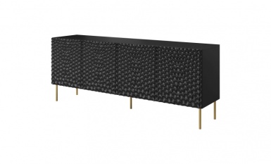 Design Plus Studio Kuchni & Salon Meblowy | HOLE KOMODA 190 czarny mat/ czarny mat | 2010001192077