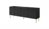 Design Plus Studio Kuchni & Salon Meblowy | HOLE KOMODA 190 czarny mat/ czarny mat | 2010001192077