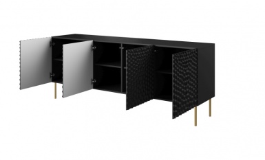 Design Plus Studio Kuchni & Salon Meblowy | HOLE KOMODA 190 czarny mat/ czarny mat | 2010001192077