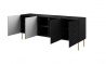 Design Plus Studio Kuchni & Salon Meblowy | HOLE KOMODA 190 czarny mat/ czarny mat | 2010001192077