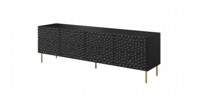Design Plus Studio Kuchni & Salon Meblowy | HOLE RTV 190 czarny mat/ czarny mat | 2010001192053