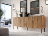 Design Plus Studio Kuchni & Salon Meblowy | JUNGLE KMODA 190 dąb wotan mat/ czarny mat | 2010001193616