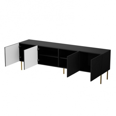 Design Plus Studio Kuchni & Salon Meblowy | JUNGLE RTV czarny mat/ czarny mat | 2010001193661