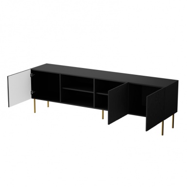 Design Plus Studio Kuchni & Salon Meblowy | JUNGLE RTV czarny mat/ czarny mat | 2010001193661