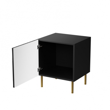 Design Plus Studio Kuchni & Salon Meblowy | JUNGLE szafka nocna (2 szt. ) czarny mat/ czarny mat | 2010001193692