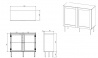Design Plus Studio Kuchni & Salon Meblowy | JUTA komoda 100 (2D) czarny mat | 2010001199441