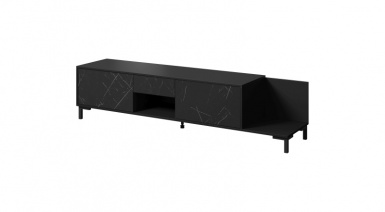 Design Plus Studio Kuchni & Salon Meblowy | MARMO szafka RTV2D1S1K czarny | 2010001191865