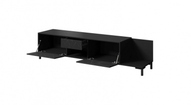 Design Plus Studio Kuchni & Salon Meblowy | MARMO szafka RTV2D1S1K czarny | 2010001191865