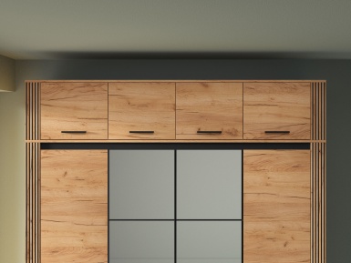 Design Plus Studio Kuchni & Salon Meblowy | URSO 10 craft złoty/czarny - nadstawka 4D | 