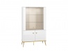 Design Plus Studio Kuchni & Salon Meblowy | Goldin 0301 Biały alpejski/Biały połysk - witryna | 