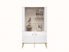 Design Plus Studio Kuchni & Salon Meblowy | Goldin 0301 Biały alpejski/Biały połysk - witryna | 