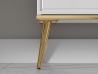 Design Plus Studio Kuchni & Salon Meblowy | Goldin 0301 Biały alpejski/Biały połysk - witryna | 
