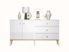 Design Plus Studio Kuchni & Salon Meblowy | Goldin 0401 Biały alpejski/Biały połysk - komoda | 