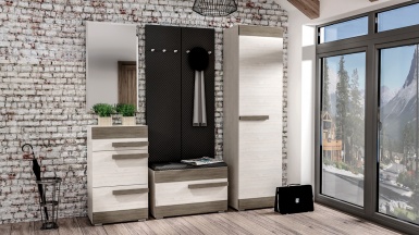 Design Plus Studio Kuchni & Salon Meblowy | BLANCO 36 sosna śnieżna/MDF new grey - szafka 1K | 