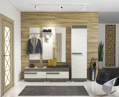 Design Plus Studio Kuchni & Salon Meblowy | BLANCO 36 sosna śnieżna/MDF new grey - szafka 1K | 