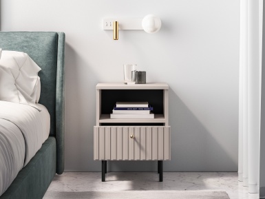Design Plus Studio Kuchni & Salon Meblowy | Sophie 24 cashmere - szafka nocna 1S | 