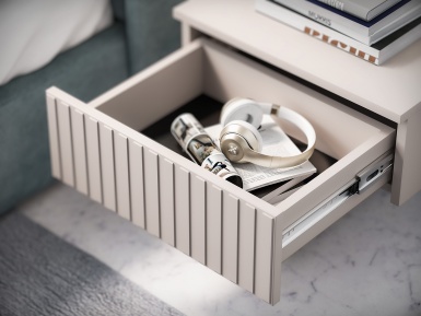 Design Plus Studio Kuchni & Salon Meblowy | Sophie 29 cashmere - szafka nocna 1S | 