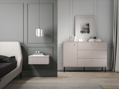 Design Plus Studio Kuchni & Salon Meblowy | Sophie 29 cashmere - szafka nocna 1S | 